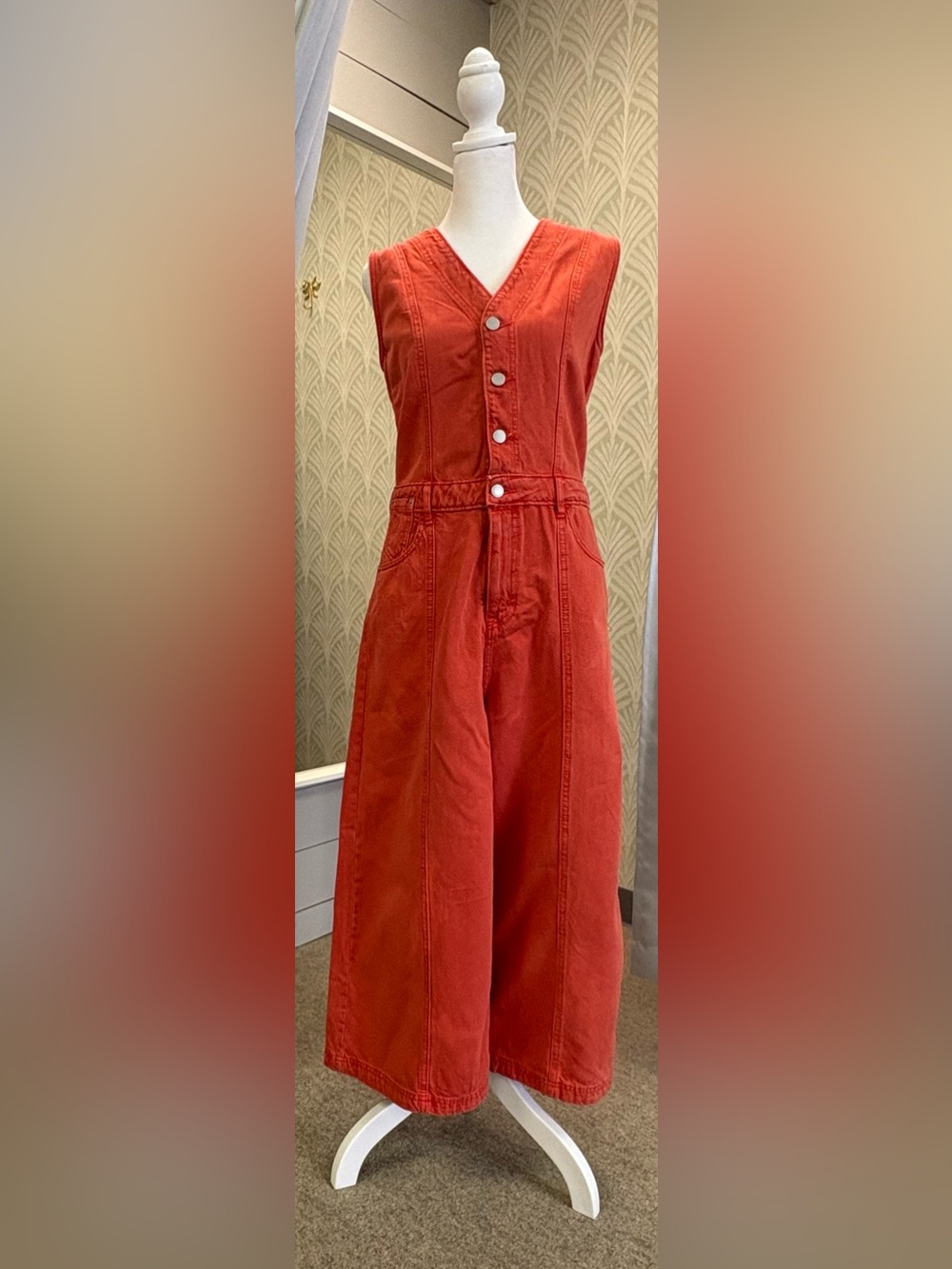 🧡Universal Thread Cropped Sleeveless Denim Jumpsuit 🧡
